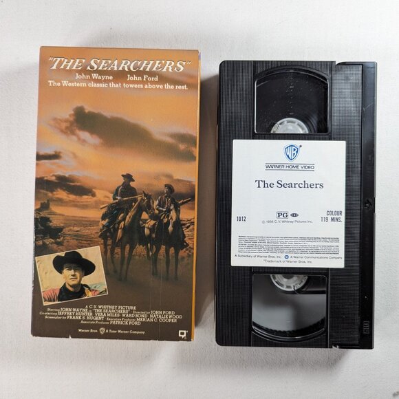 3/$15 Vintage VHS tape THE SEARCHERS with John Wayne, John Ford 1956 movie - Picture 4 of 4